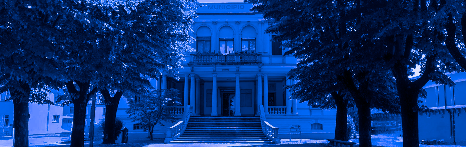 Municipio in blu