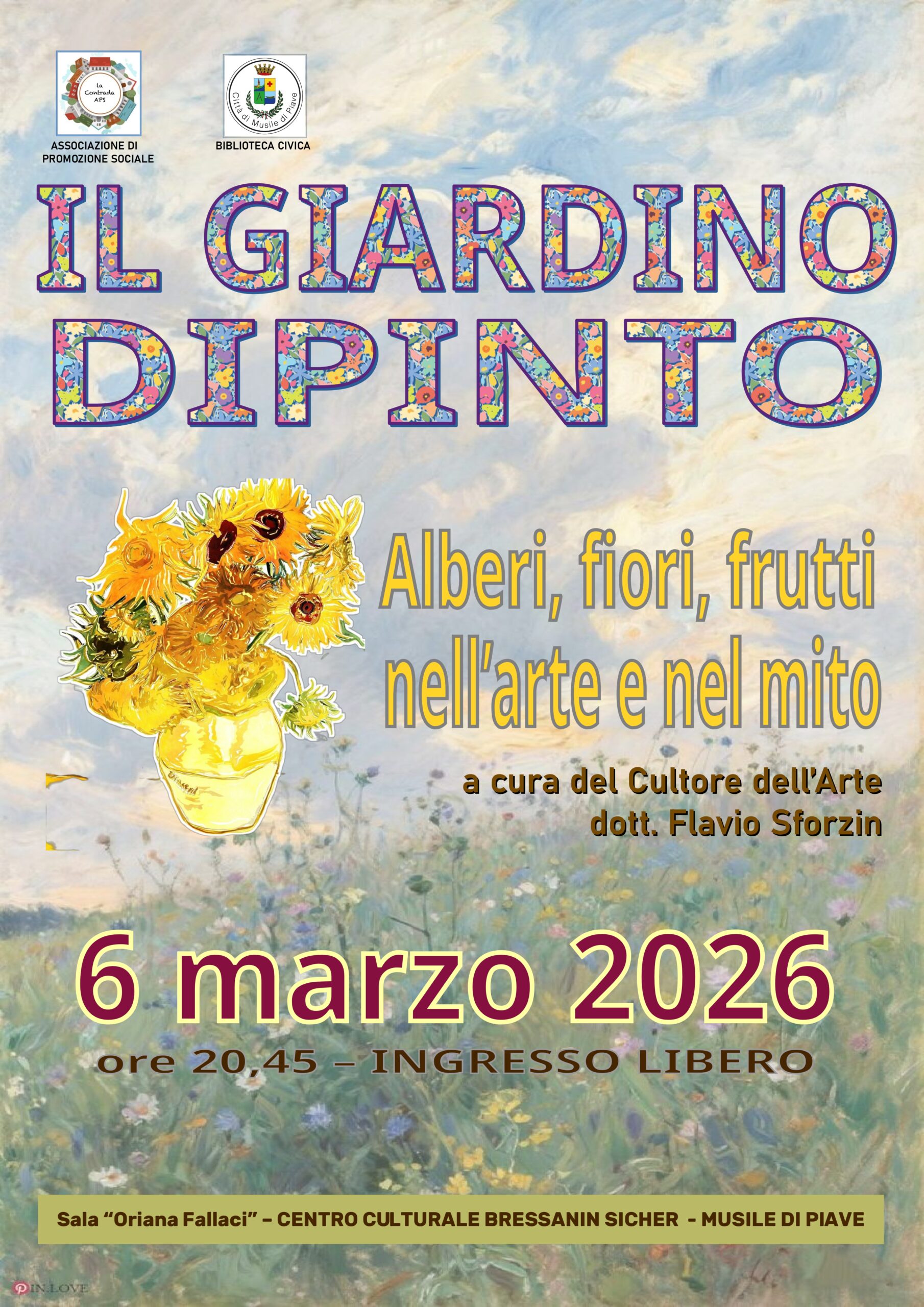 Volantino il giardino dipinto