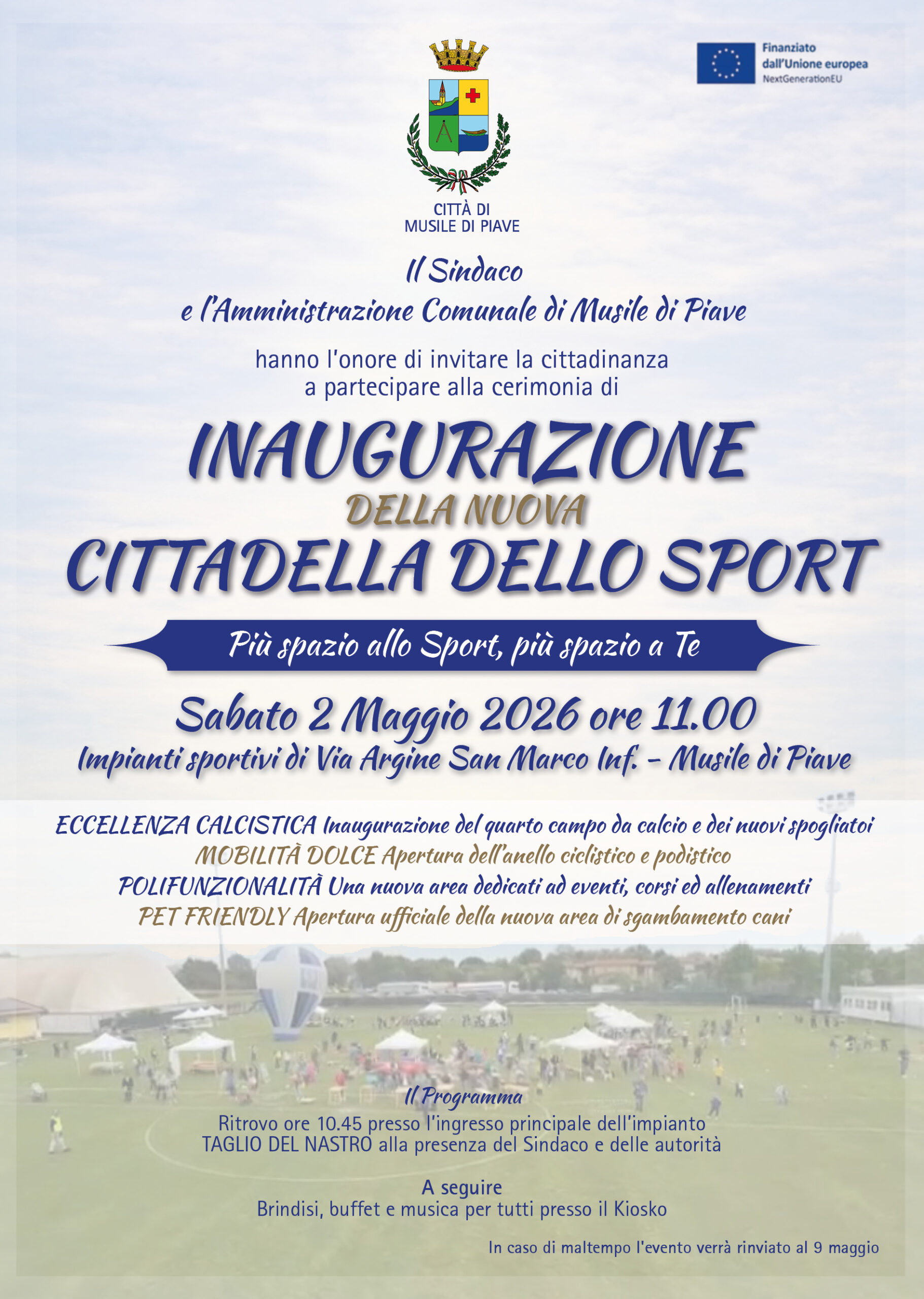 Locandina Inaugurazione Impianti Sportivi EU