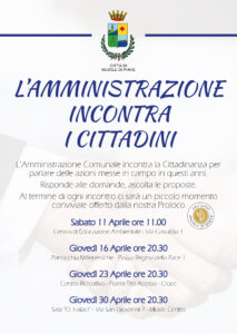 Locandina L'amministrazione incontra i cittadini
