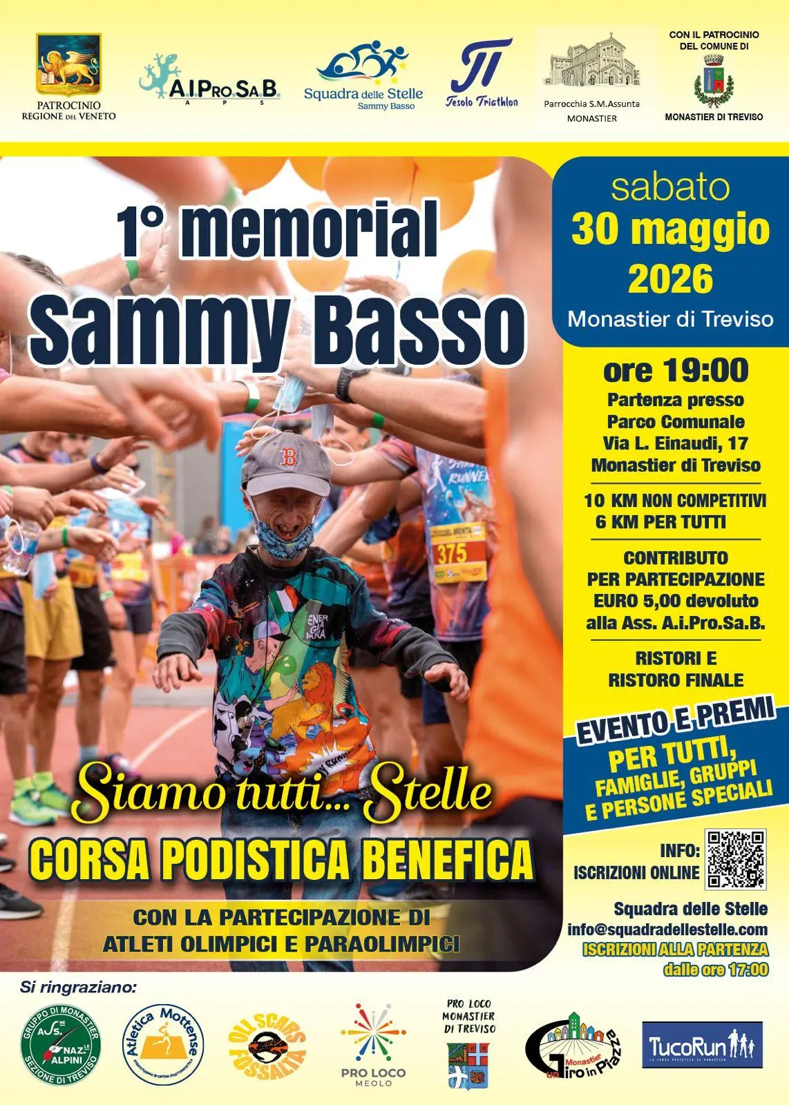 Volantino 1° Memorial Sammy Basso 30 05 26
