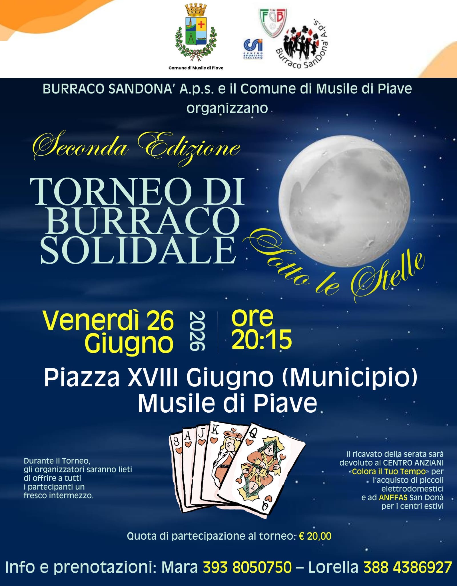 Volantino torneo di burraco