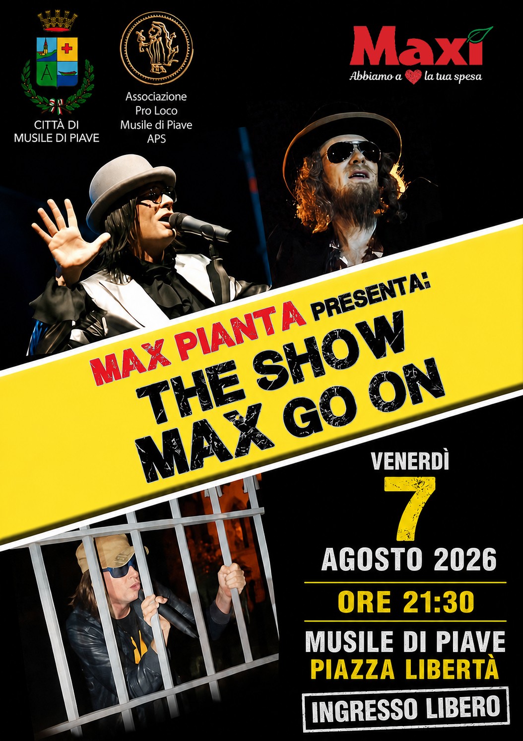 Locandina spettacolo Max Pianta